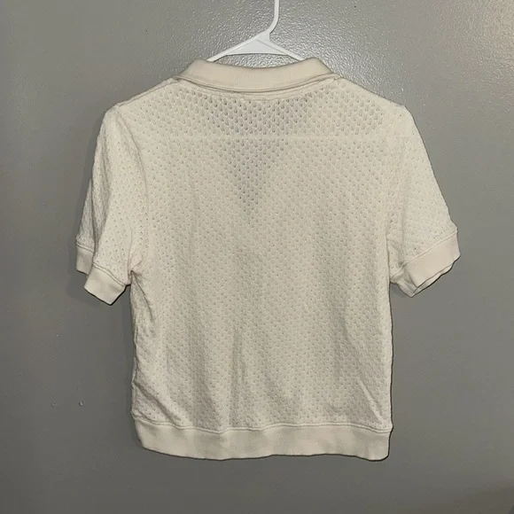 Madewell Women’s Collared Pointelle Sweater Tee - Picture 8 of 8